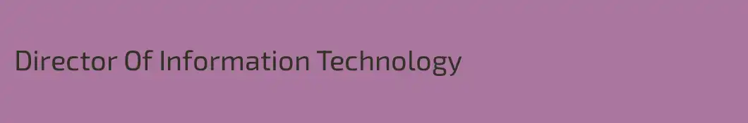 Director Of Information Technology
